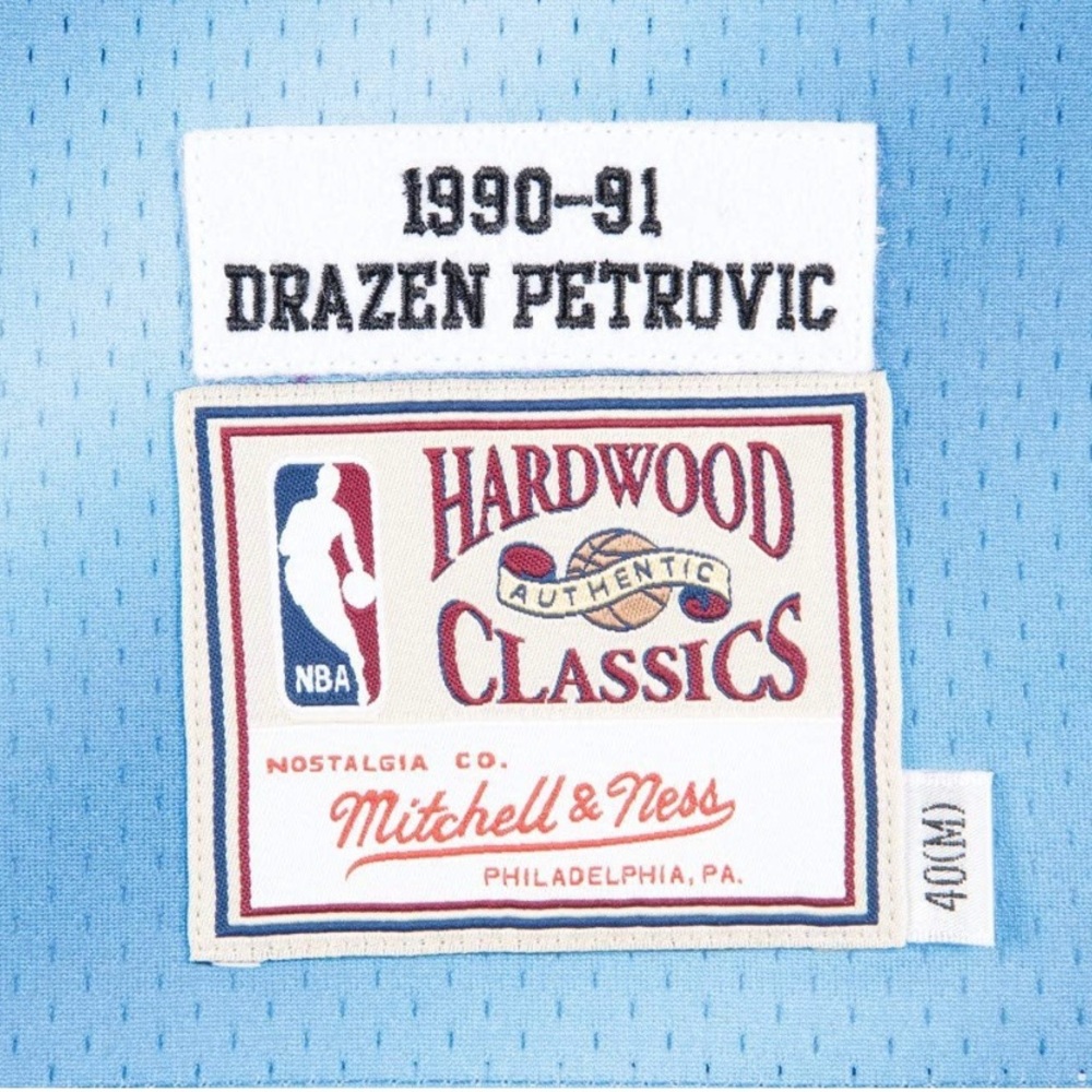 Drazen Petrovic Nets Authentic 1990-91 Jersey - image 4
